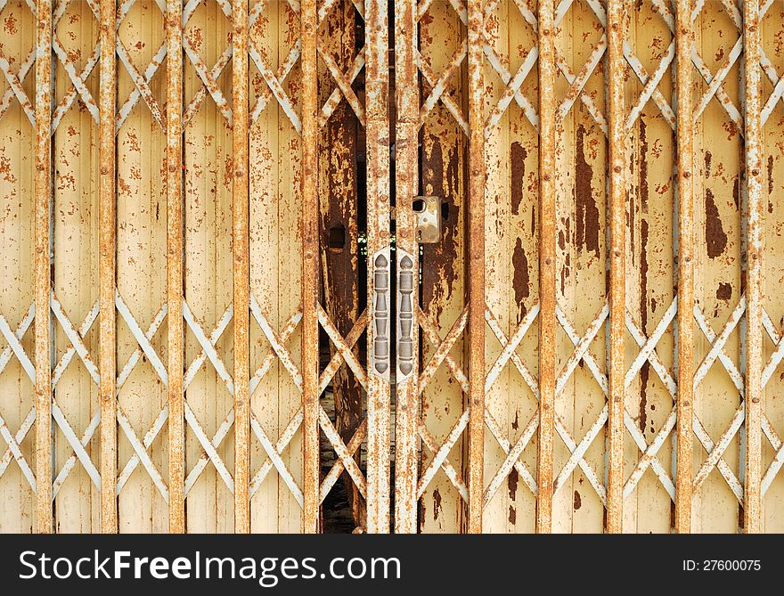 Rusty steel door