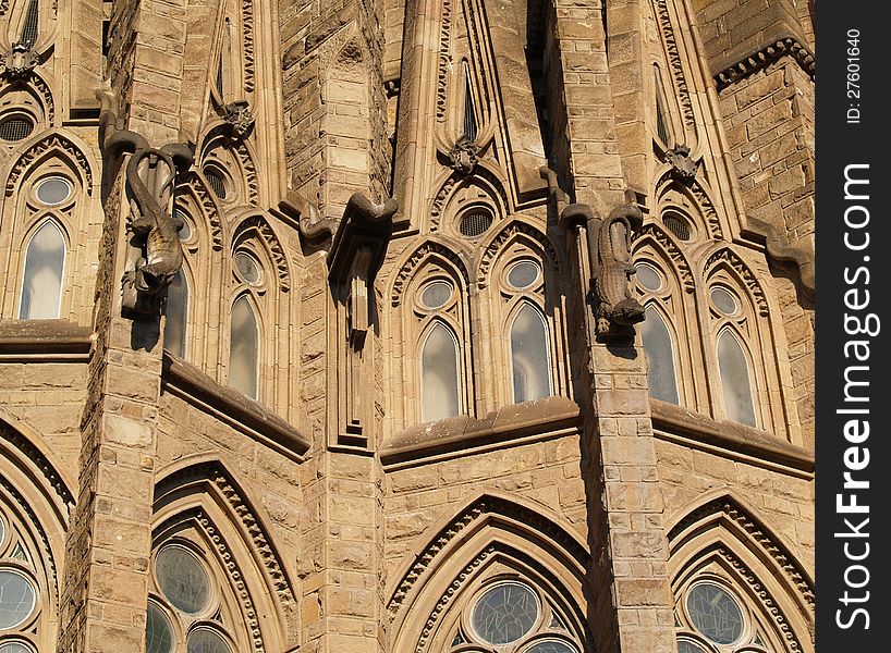 Gaudi's unfinished church, La Sagrada Familia