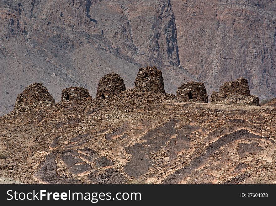 The Beehve tombs at Jabal Misht, Sultanate of Oman. The Beehve tombs at Jabal Misht, Sultanate of Oman.