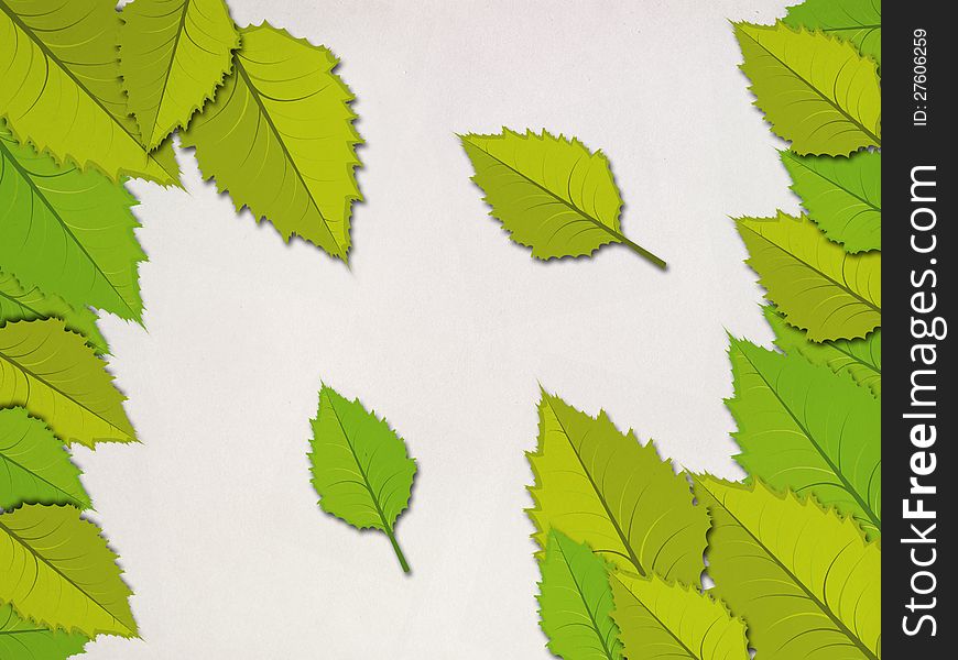 Illustration of colorful leaves frame on white background. Illustration of colorful leaves frame on white background.