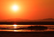 Sunset Over Marsh Royalty Free Stock Images Sunset Over Marsh Royalty Free Stock Images