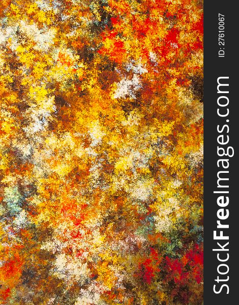 Abstract picture in autumn colors