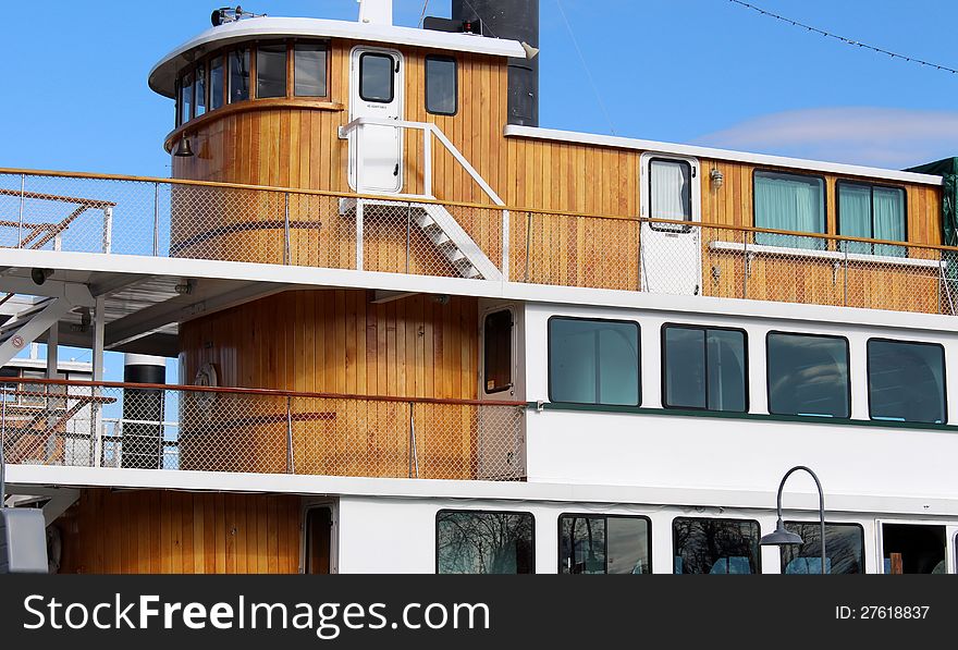 Gorgeous detail of wood and windows in a hand crafted dinner cruise boat. Gorgeous detail of wood and windows in a hand crafted dinner cruise boat.