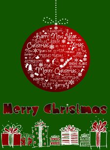 Merry Christmas Card. Stock Photos Merry Christmas Card. Stock Photos