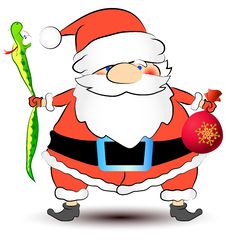 Santa And The Snake Royalty Free Stock Images Santa And The Snake Royalty Free Stock Images