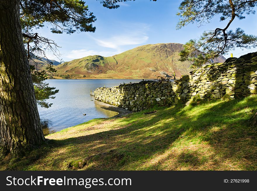 Stone Wall Into Crummock Water