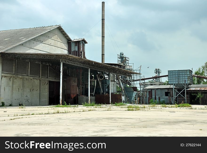 Abandoned rural rice mill in Thailand