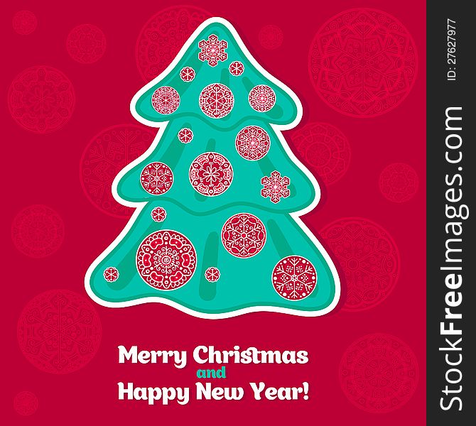 Christmas card - Merry Christmas and happy New Year