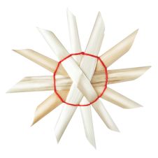 Decorative Christmas Straw Snowflake. Stock Photos Decorative Christmas Straw Snowflake. Stock Photos