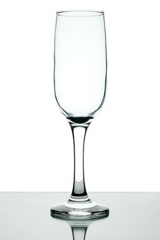 Empty Wine Glass On A Leg. Stock Photo Empty Wine Glass On A Leg. Stock Photo