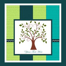 Card With A Tree Stock Photo Card With A Tree Stock Photo