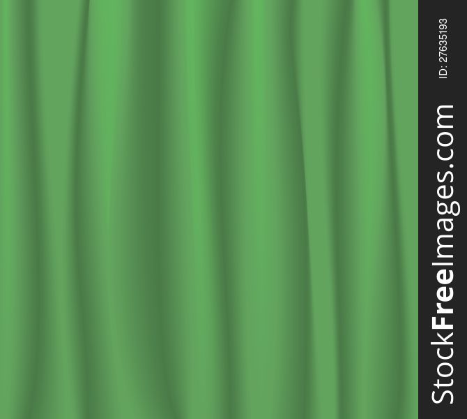 Vector illustration of a green stage curtain. Vector illustration of a green stage curtain