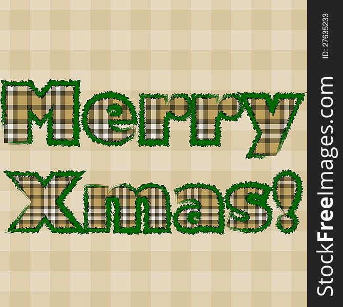 Vector illustration of Christmas letters with pattern. Vector illustration of Christmas letters with pattern