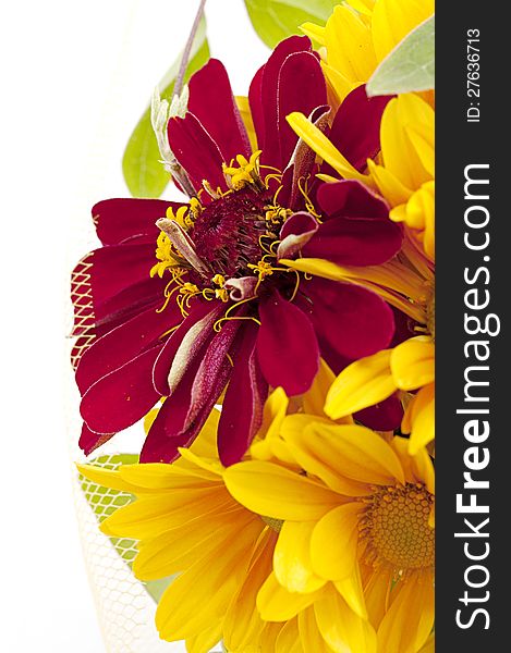 Bouquet of yellow chrysanthemum