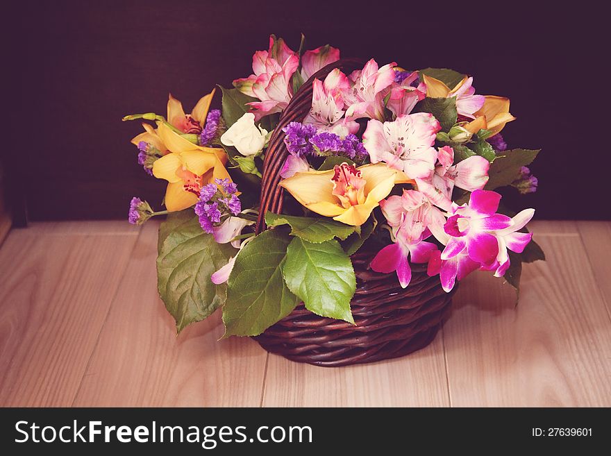Wedding Basket Of Flowers