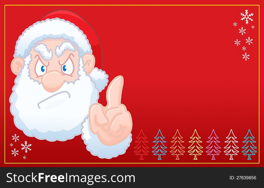 Santa Claus Says No Christmas RED Card