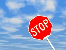 Stop Sign Against Blue Sky Royalty Free Stock Photography Stop Sign Against Blue Sky Royalty Free Stock Photography