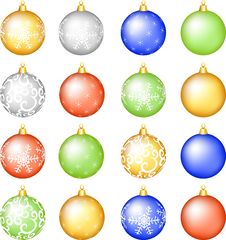 Christmas Baubles Set. Stock Photos Christmas Baubles Set. Stock Photos
