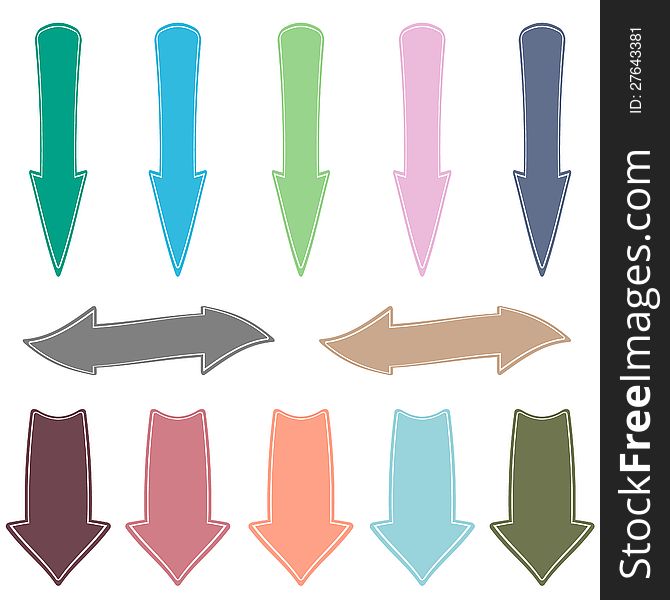 Big arrows set various colors and styles