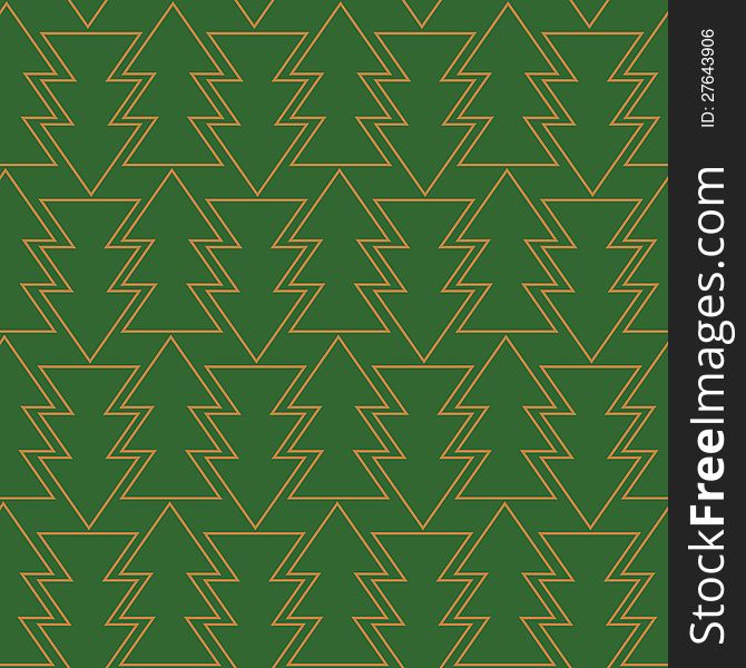Seamless green background with trees silhouette pattern. Seamless green background with trees silhouette pattern
