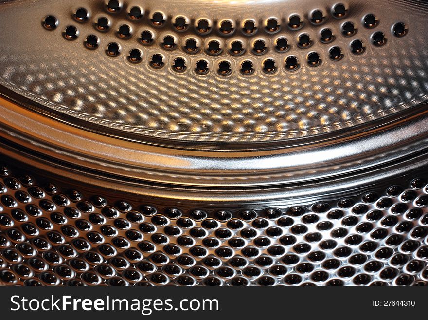 View of a drum of the household washing machine. View of a drum of the household washing machine.