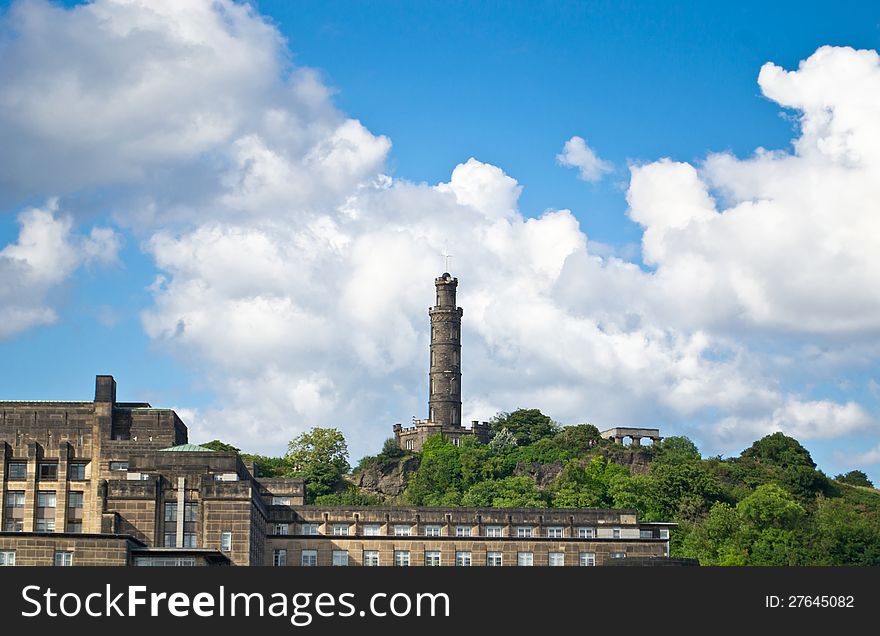 Nelson's monument on Calton Hill in Edinburgh, Scotland. Nelson's monument on Calton Hill in Edinburgh, Scotland.