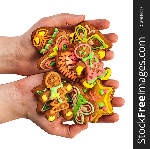 Colour gingerbread held in the hand