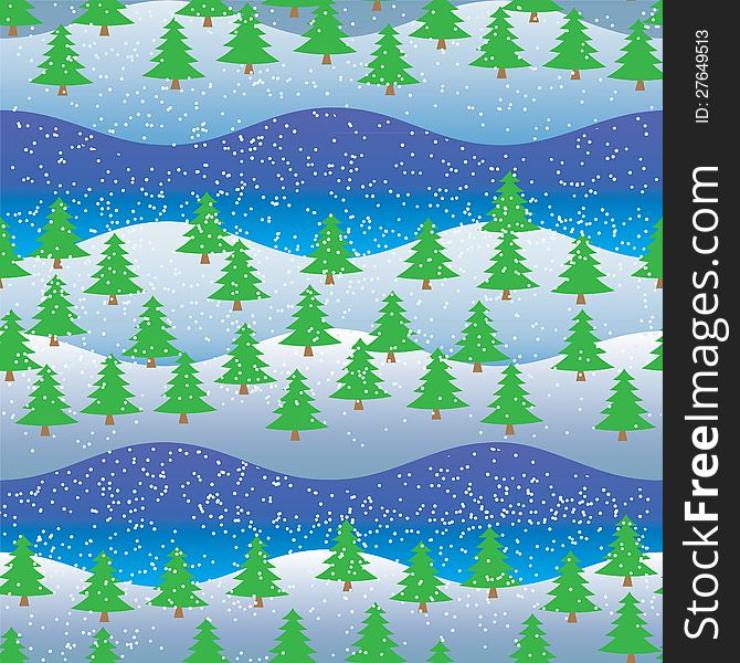 Background, Seamless Pattern, Spruce Forest