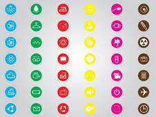 Universal Icons For Web And Mobile Stock Image