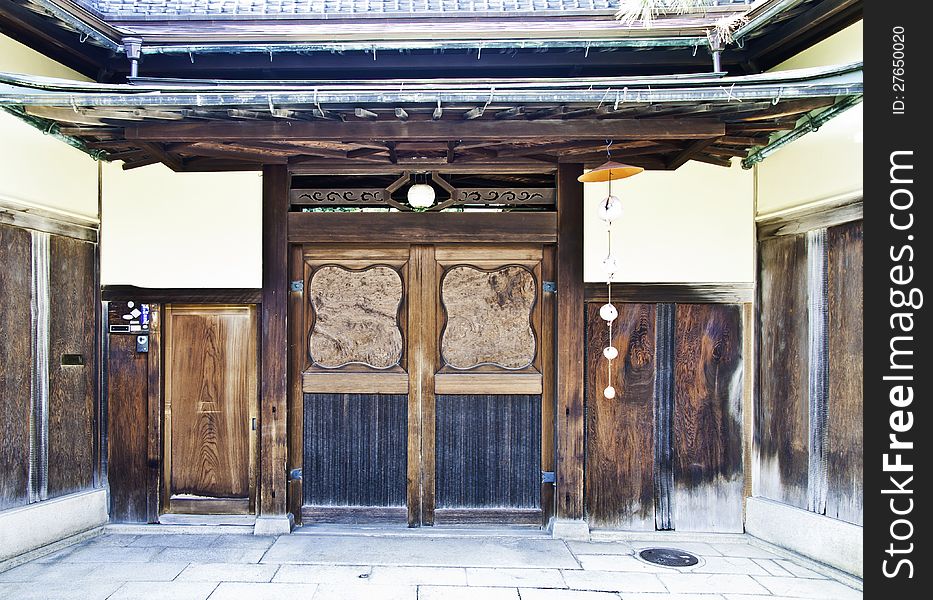 Traditional Japanese house in Kyoto Japan