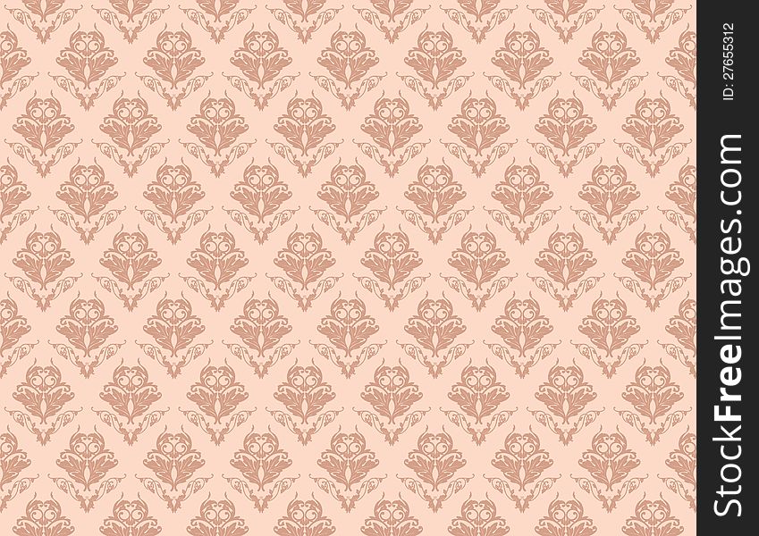 Seamless Damask wallpaper in light colors