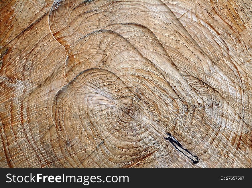 The nice structure on an old wooden board