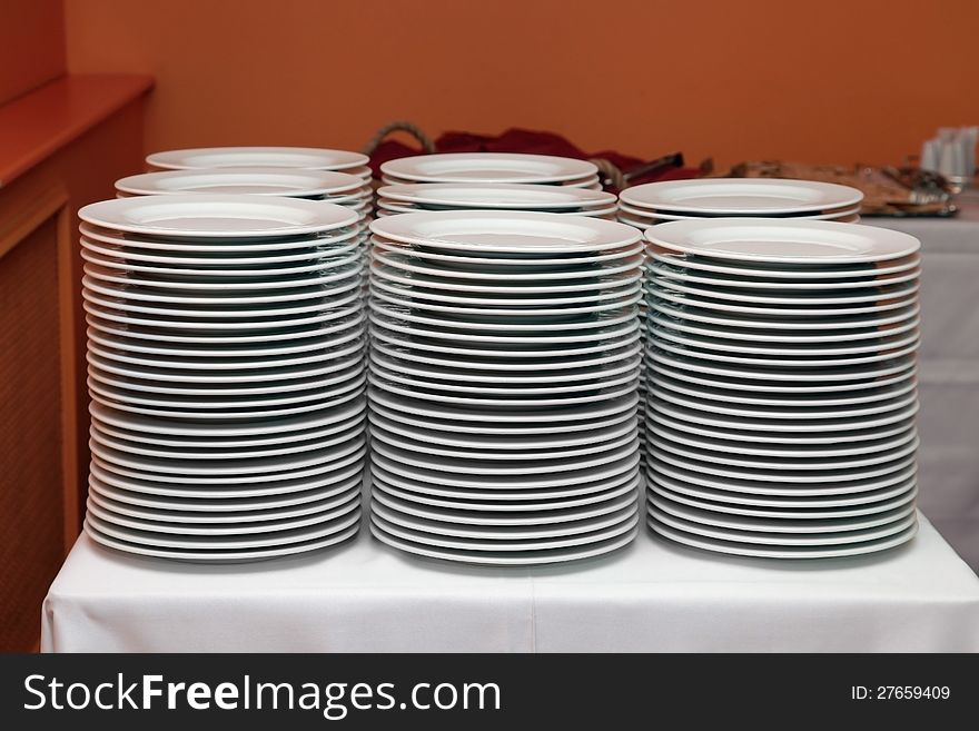 Pure white crockery in shades of gray