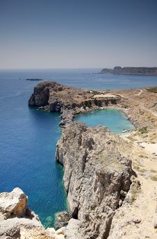 St Paul S Bay At Lindos, Rhodes Greece Royalty Free Stock Image St Paul S Bay At Lindos, Rhodes Greece Royalty Free Stock Image