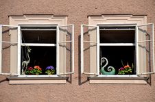 Windows Of Salzburg Royalty Free Stock Images Windows Of Salzburg Royalty Free Stock Images