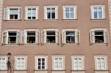 Windows Of Salzburg Stock Photos Windows Of Salzburg Stock Photos