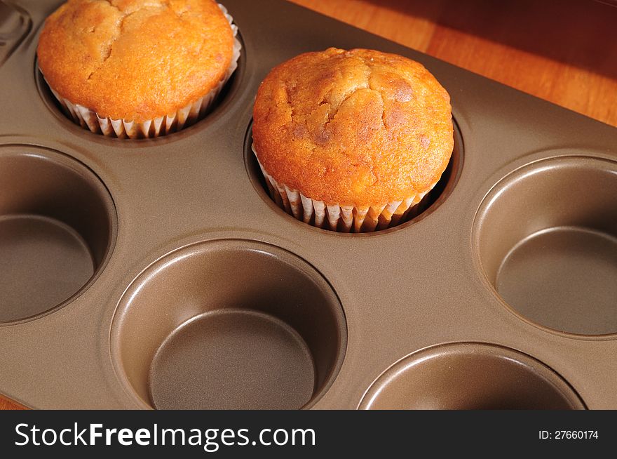 Baked bread and muffins on kitchen counter. Baked bread and muffins on kitchen counter.