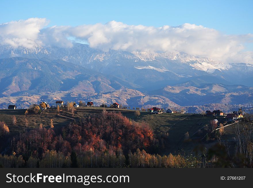 Landscape in Magura, Brasov, Romania.