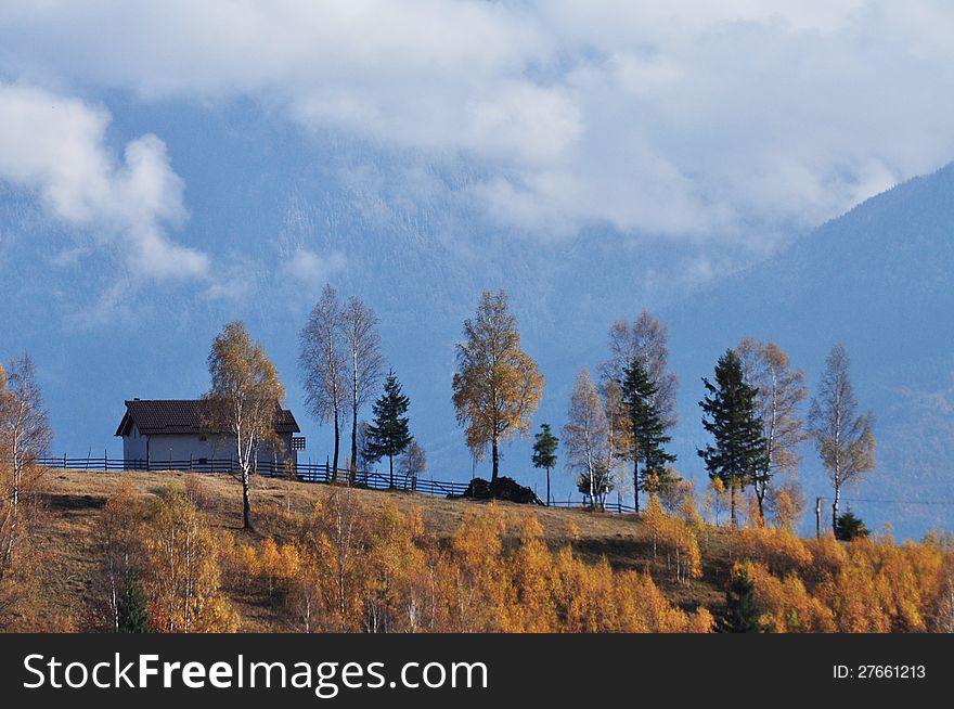 Landscape in Magura, Brasov, Romania.