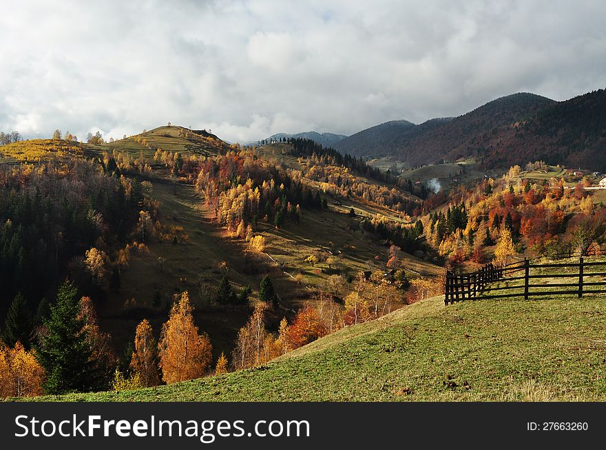 Landscape in Magura, Brasov, Romania.