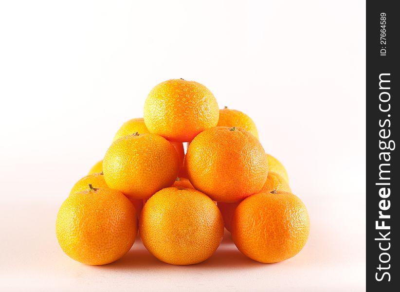 Pyramide Of Fresh Mandarins