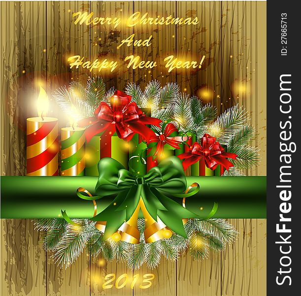 Christmas card with gifts. Christmas vector. Christmas card with gifts. Christmas vector