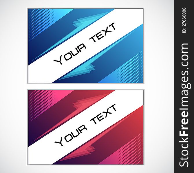 Vector business card set.