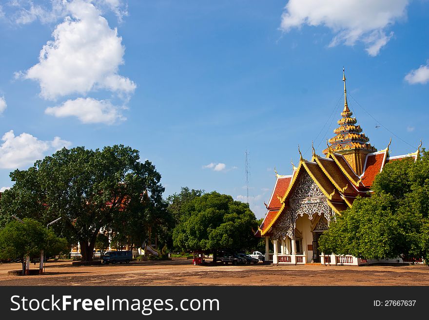 Temple, Wat thai in lamphun nort of thailand