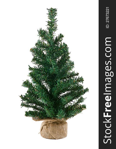 Bare Christmas tree without decoration isolated on white. Bare Christmas tree without decoration isolated on white