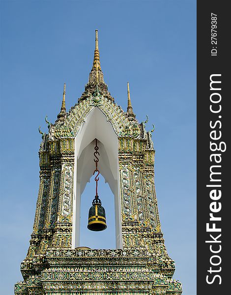 Thai Style Belfry at Wat Pho, Bangkok, Thailand.