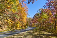 Colorful Autumn Drive Stock Photo Colorful Autumn Drive Stock Photo