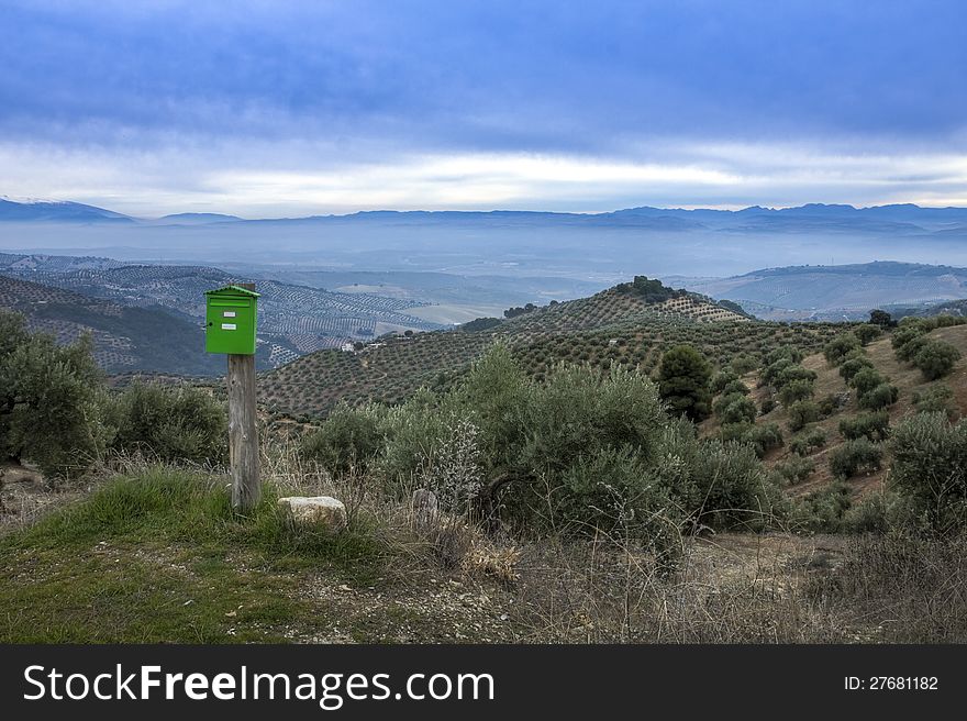 Mailbox in the Sierra Nevada