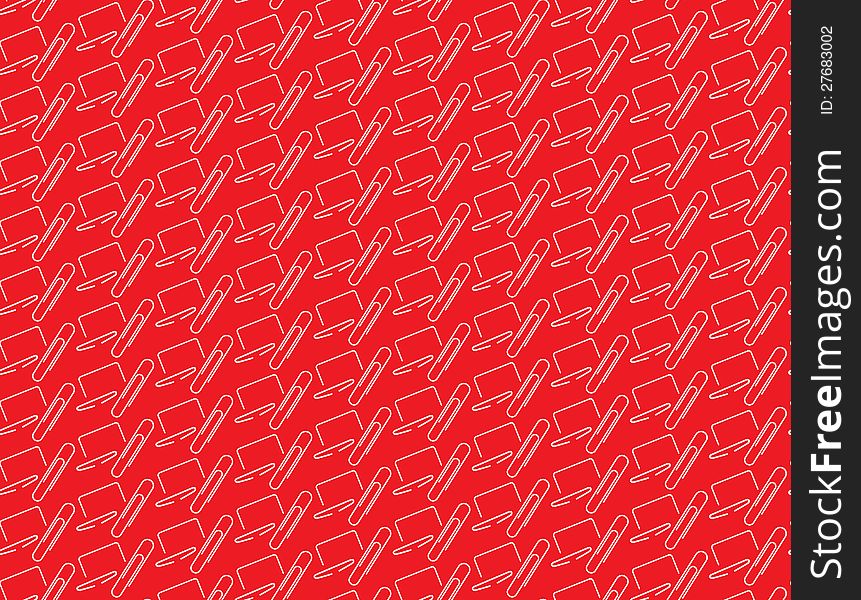 Seamless repeating business pattern with staple and paper clip icons. Seamless repeating business pattern with staple and paper clip icons