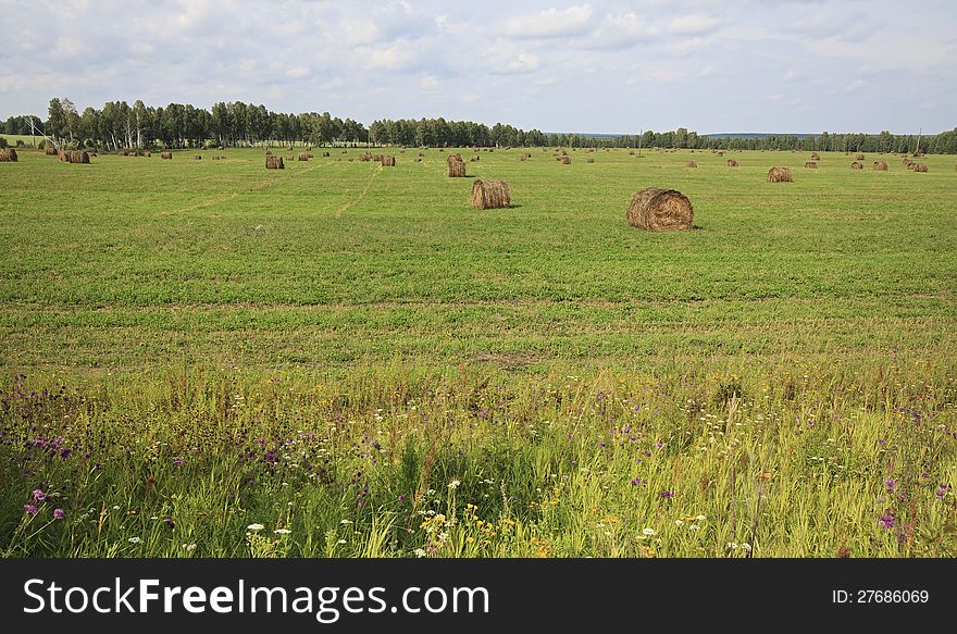 Haystack On The Field